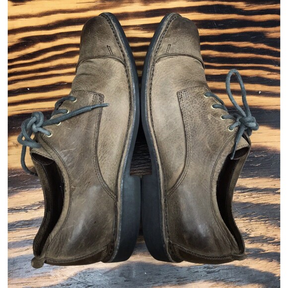 Cole Haan Brown Lace Up Distressed Cap Toe Oxford Shoe C09657  Mens Size 11.5 M